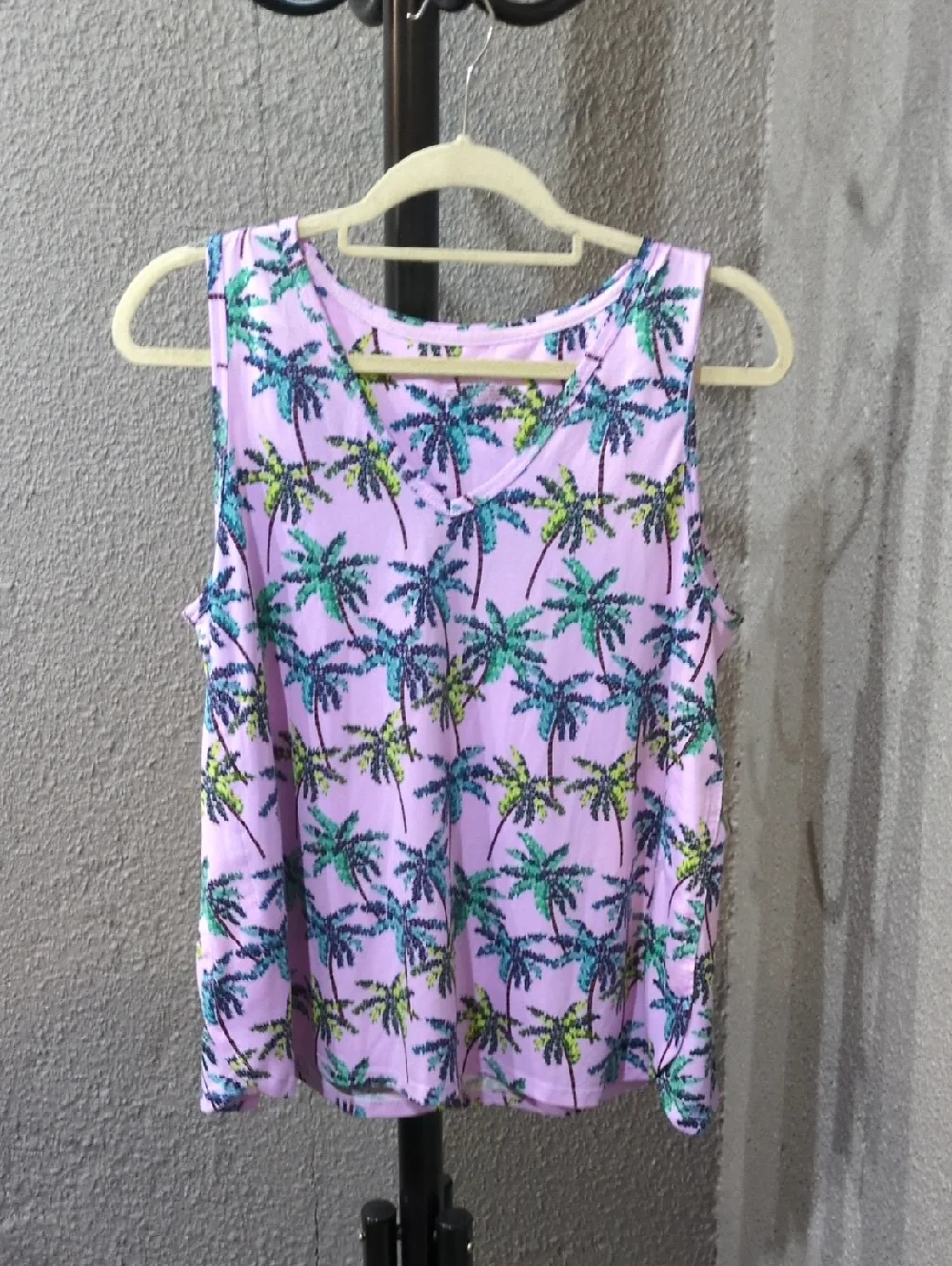 Cuddl Duds Lavender Tank & Tropical Print - Picture 4 of 5